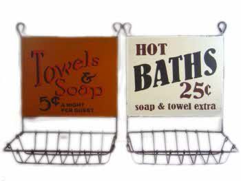 Zeepbakjes Hot Baths & Towels and Soap s/2