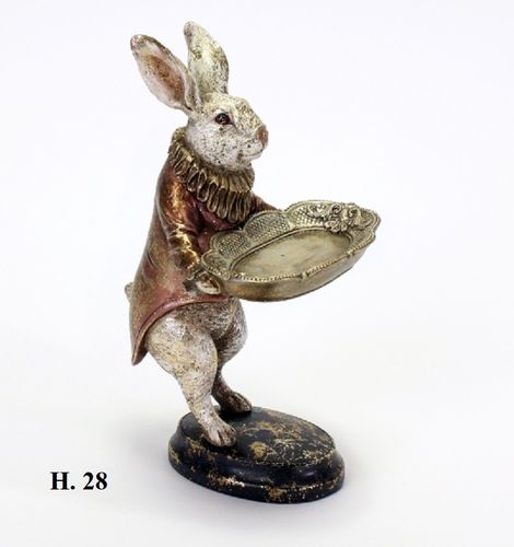 Decoratief konijn met schaaltje