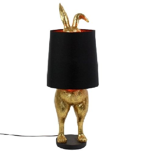 Schermerlamp Hiding Bunny goud zwart