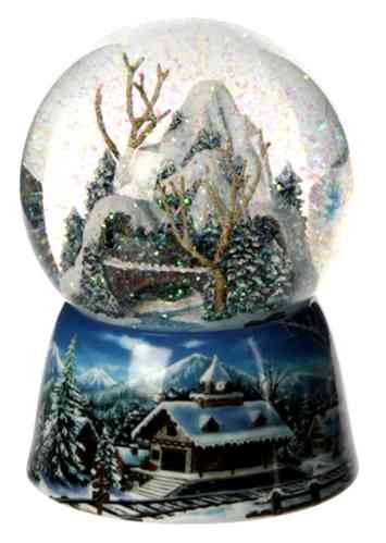 Kerstmuziekdoos sneeuwbal Luville Woodland Scenery
