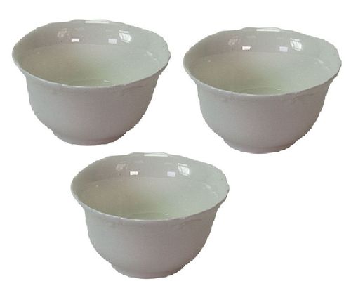 Bekers Crown set/3 bowls wit porselein