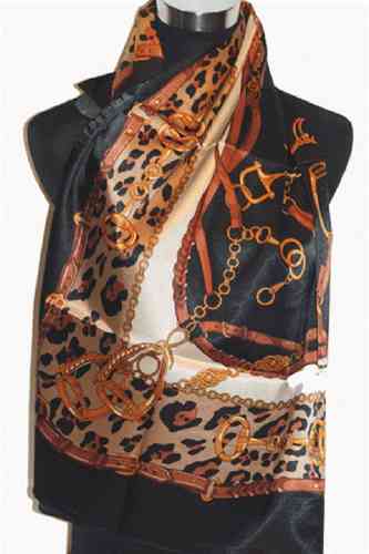 Sjaal shawl VS zwart kettingmotief