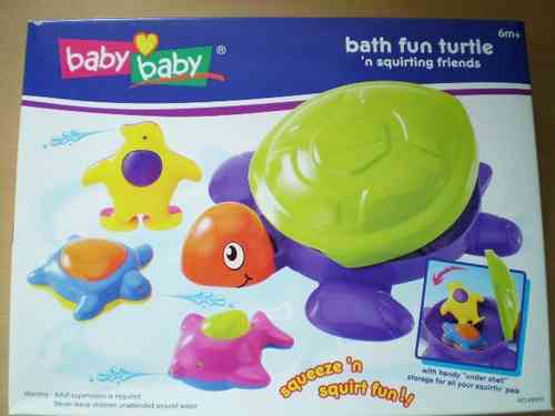 Badspeelgoed schildpad met sproeifiguren Baby Baby