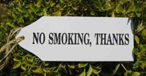 Bordje No Smoking deurhanger